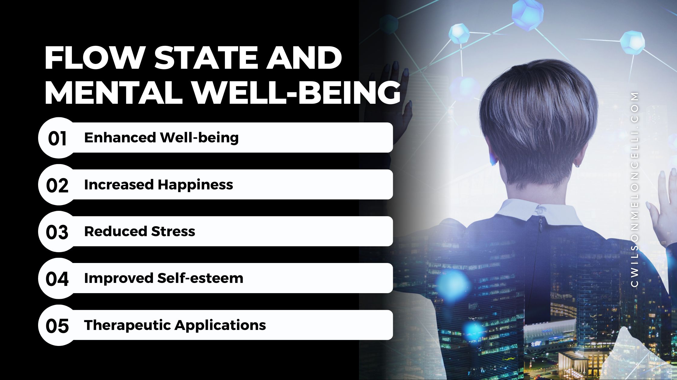 Flow State and Mental Well-being infographic